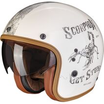Scorpion / スコーピオン Exo ジェットヘルメット Belfast Evo Pique ベージュ ブラック | 78-271-283, sco_78-271-283_M - Scorpion / スコーピオンヘルメット