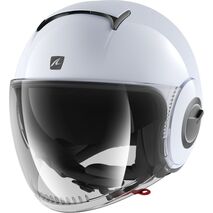 Shark / シャーク オープンフェイスヘルメット NANO BLANK ホワイト シルバー Glossy/W01 | HE2802W01, sh_HE2802EW01XS - SHARK / シャークヘルメット