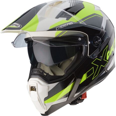 Caberg XTRACE SPARK Full Face Helmet, WHITE/ANTHRACITE/YELLOW FLUO | C2MC00G7, cab_C2MC00G7S - Caberg / カバーグヘルメット