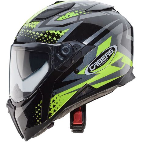 Caberg JACKAL SNIPER Full Face Helmet, BLACK/ANTHRACITE/YELLOW FLUO | C2NC00H1, cab_C2NC00H1XS - Caberg / カバーグヘルメット