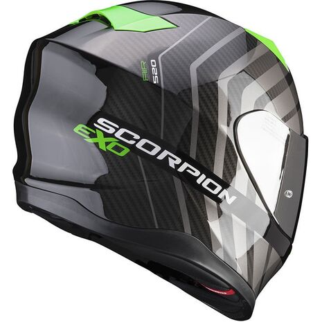 Scorpion / スコーピオン Exo フルフェイスヘルメット 520 Air Shade ブラックグリーン | 72-350-69, sco_72-350-69_L - Scorpion / スコーピオンヘルメット