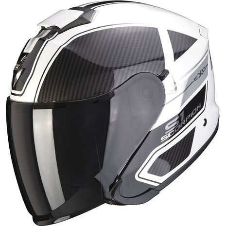 Scorpion / スコーピオン Exo ジェットヘルメット S1 Cross Ville ブラックレッド | 88-351-24, sco_88-351-24_M - Scorpion / スコーピオンヘルメット