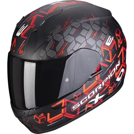 Scorpion / スコーピオン Exo フルフェイスヘルメット 390 Cube ブラックマット レッド | 39-356-24, sco_39-356-24_XS - Scorpion / スコーピオンヘルメット