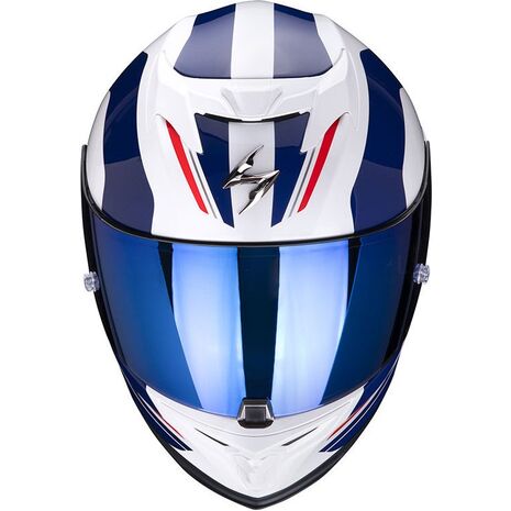 Scorpion / スコーピオン Exo フルフェイスヘルメット 520 Air Lemans ホワイトブルー | 72-349-236, sco_72-349-236_M - Scorpion / スコーピオンヘルメット