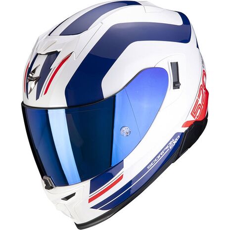 Scorpion / スコーピオン Exo フルフェイスヘルメット 520 Air Lemans ホワイトブルー | 72-349-236, sco_72-349-236_M - Scorpion / スコーピオンヘルメット