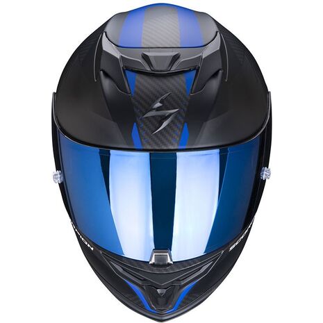 Scorpion / スコーピオン Exo フルフェイスヘルメット 520 Air Laten ブラックブルー | 72-358-158, sco_72-358-158_L - Scorpion / スコーピオンヘルメット