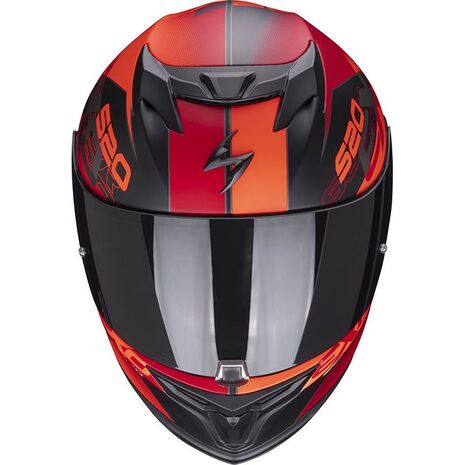 Scorpion / スコーピオン Exo フルフェイスヘルメット 520 Air Cover ブラックレッド | 72-355-24, sco_72-355-24_2XL - Scorpion / スコーピオンヘルメット