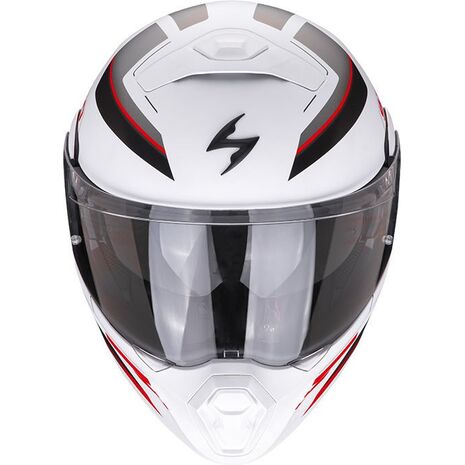 Scorpion / スコーピオン Exo モジュラーヘルメット 930 Navig ホワイト レッド | 94-368-292, sco_94-368-292_XS - Scorpion / スコーピオンヘルメット