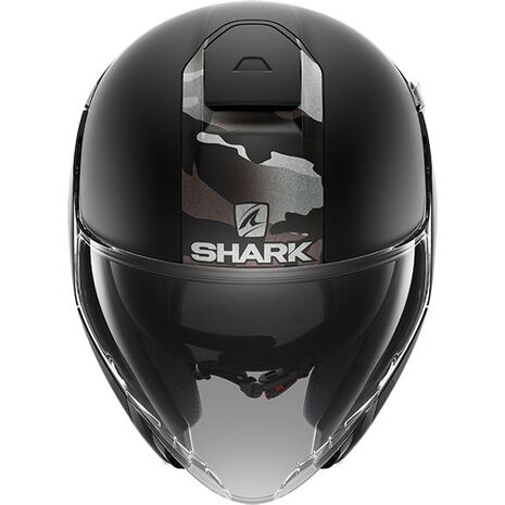 Shark / シャーク オープンフェイスヘルメット CITYCRUISER GENOM Mat ブラック シルバー アンスラサイト/KSA | HE1935KSA, sh_HE1935EKSAXS - SHARK / シャークヘルメット
