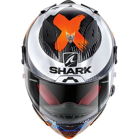 Shark / シャーク フルフェイスヘルメット RACE-R PRO カーボン LORENZO 2019 Pilote カーボン ブルー レッド/DBR | HE8668DBR, sh_HE8668RDBRXS - SHARK / シャークヘルメット