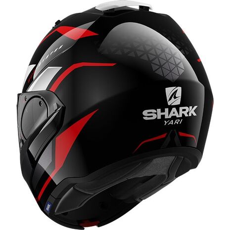Shark / シャーク モジュラーヘルメット EVO ES YARI ブラック レッド ホワイト/KRW | HE9803KRW, sh_HE9803EKRWXS - SHARK / シャークヘルメット