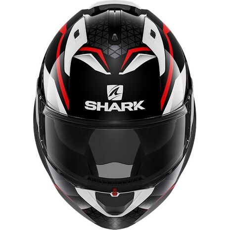 Shark / シャーク モジュラーヘルメット EVO ES YARI ブラック レッド ホワイト/KRW | HE9803KRW, sh_HE9803EKRWXS - SHARK / シャークヘルメット