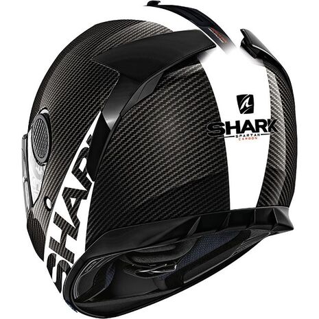 Shark / シャーク フルフェイスヘルメット SPARTAN CARB 1.2 SKIN カーボン ホワイト シルバー/DWS | HE3400DWS, sh_HE3400EDWSXXL - SHARK / シャークヘルメット
