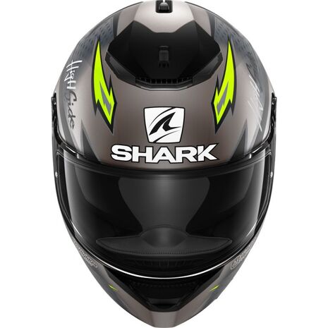 Shark / シャーク フルフェイスヘルメット SPARTAN 1.2 ADRIAN PARASSOL Mat アンスラサイト ブラック イエロー/AKY | HE3464AKY, sh_HE3464EAKYXXL - SHARK / シャークヘルメット