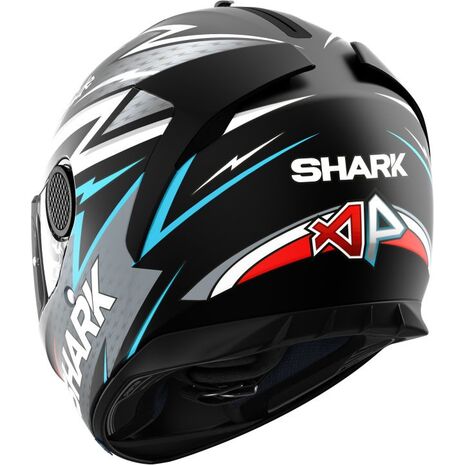 Shark / シャーク フルフェイスヘルメット SPARTAN 1.2 ADRIAN PARASSOL Mat ブラック シルバー レッド/KSR | HE3464KSR, sh_HE3464EKSRXXL - SHARK / シャークヘルメット